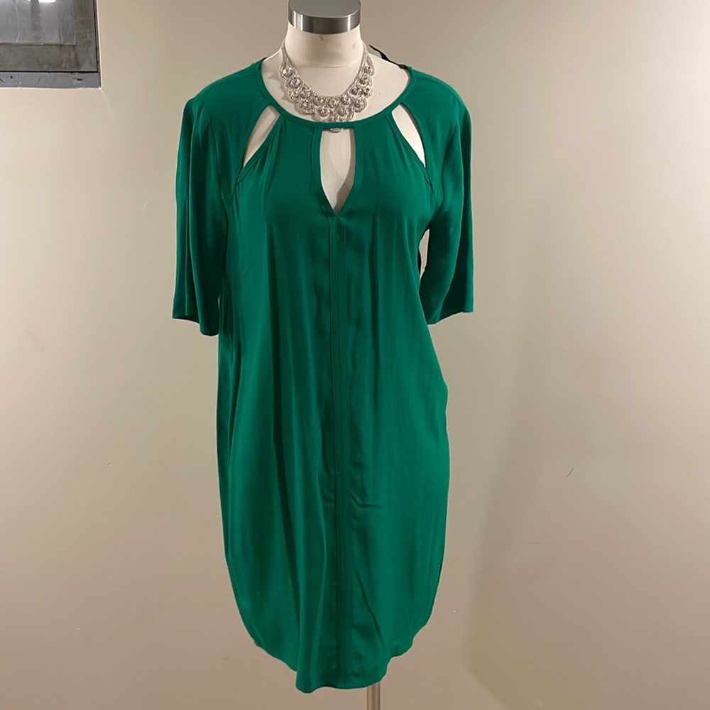 Gorgeous green satin dress
